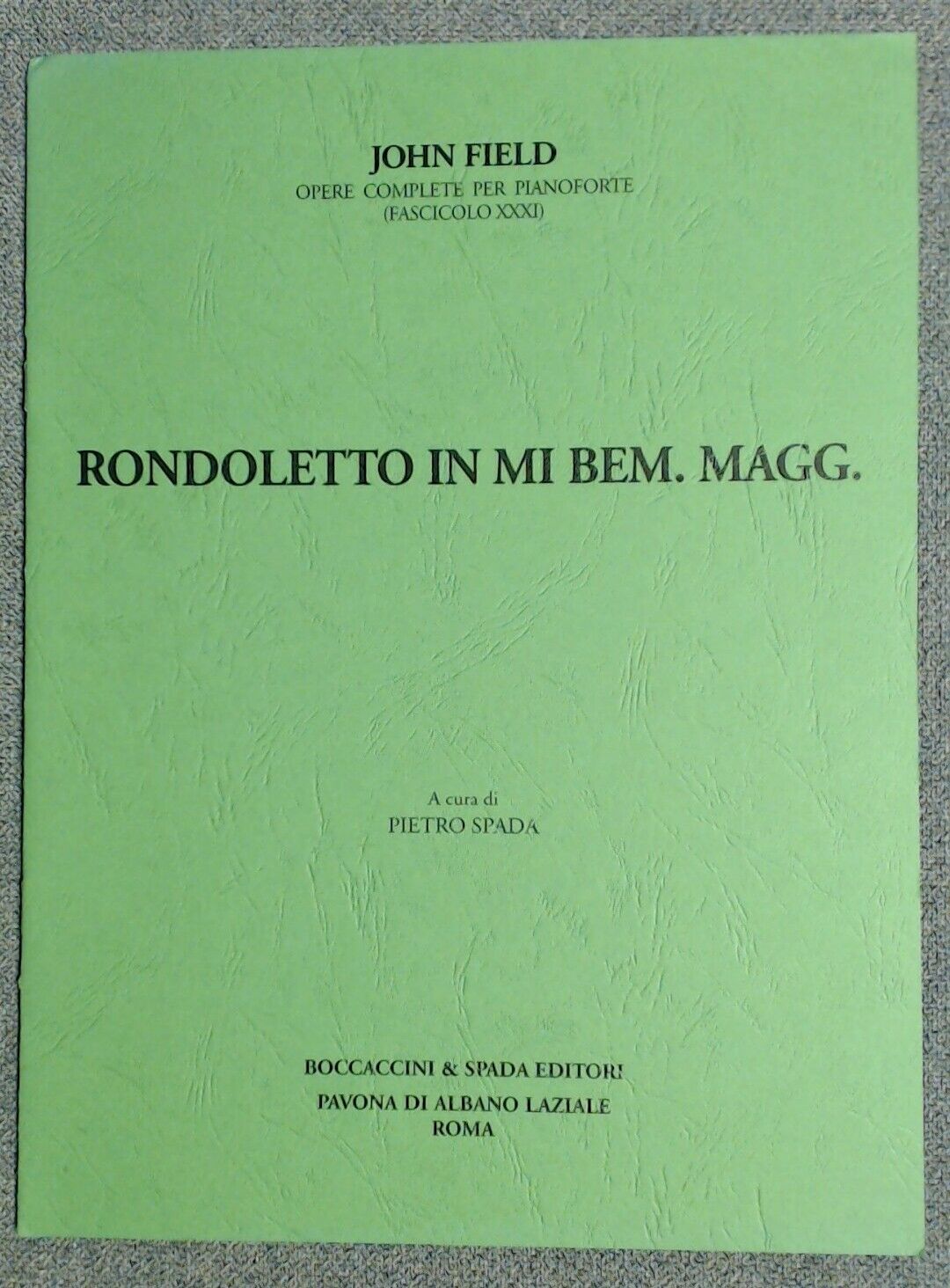 John Field Rondoletto In Mi Bemm Magg (E Flat Major) - Click Image to Close